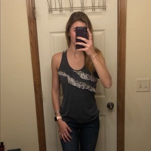 Maurice’s lacy ruffled razorback top